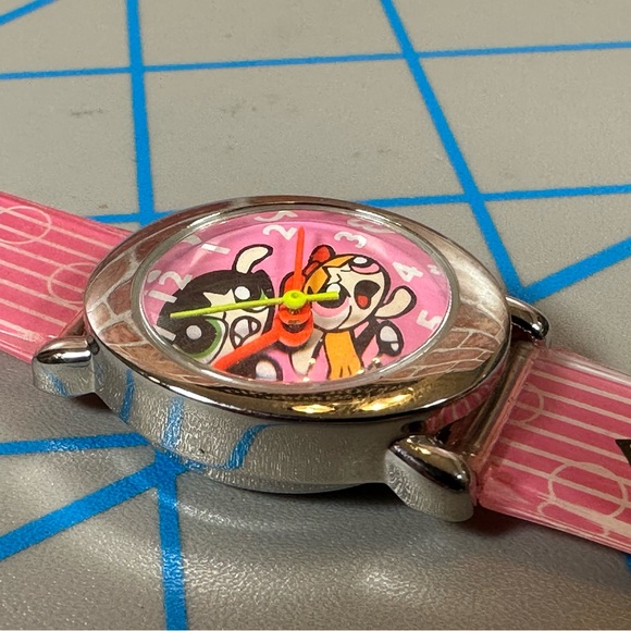 Vintage Powerpuff Girls Children’s Analog Watch Pink Blossom Bubbles Buttercup - Picture 10 of 11